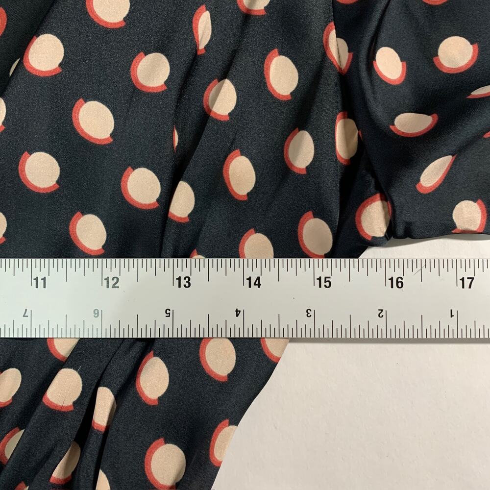 Zara S Womens Faux Wrap Polka Dot Romper Jumpsuit Black Beige Retro - Picture 6 of 9